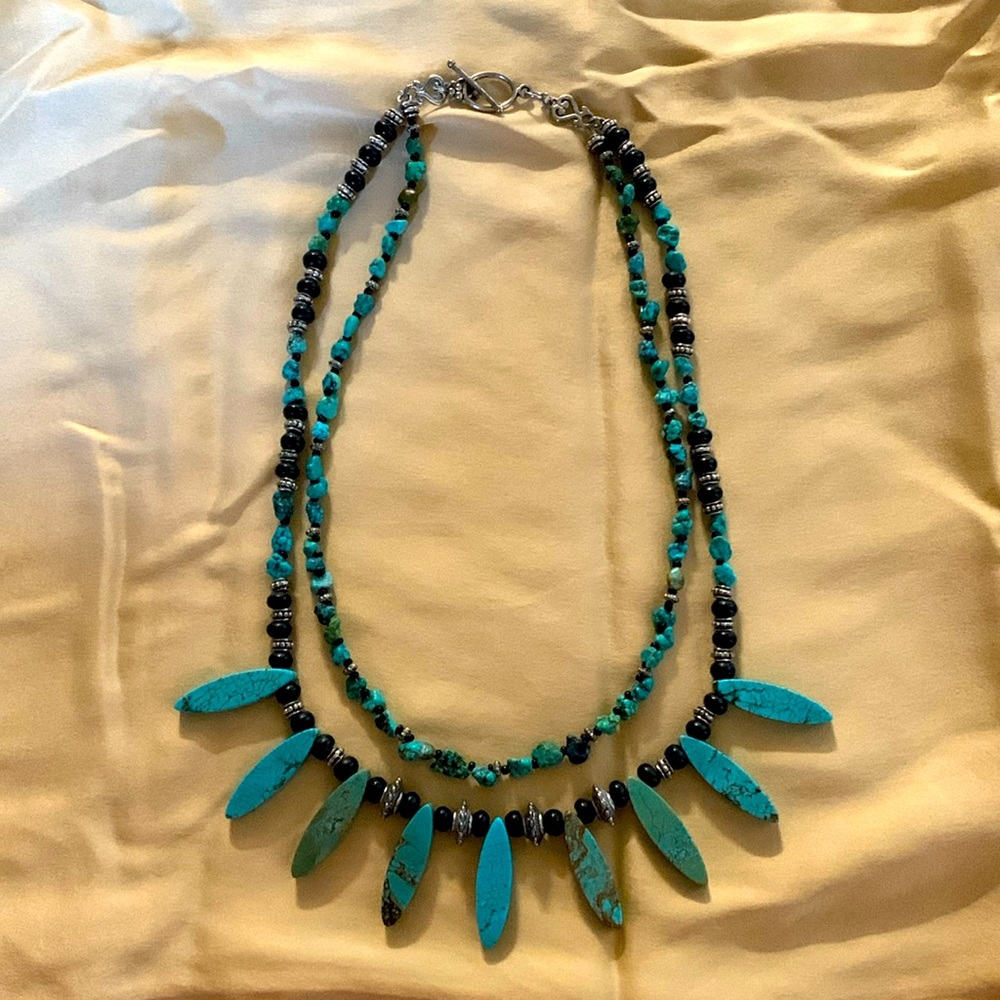 Turquoise tribal necklace